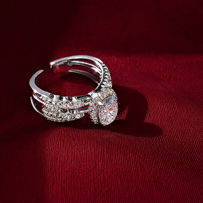 Heartspell Oval Solitaire CZ Ring