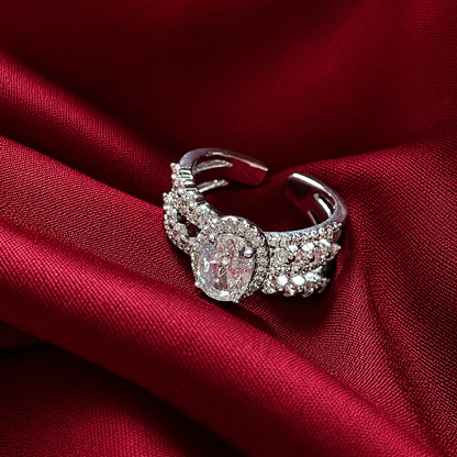 Heartspell Oval Solitaire CZ Ring