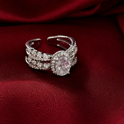 Heartspell Oval Solitaire CZ Ring