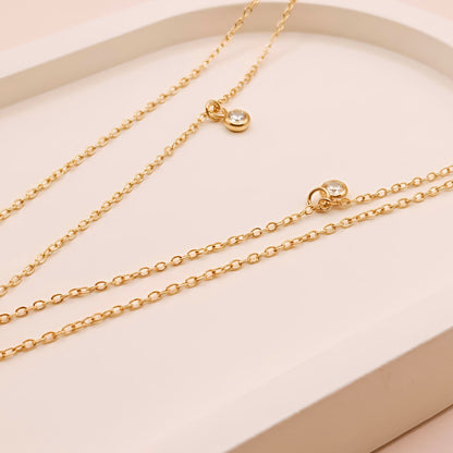 Heart & Bow Charm Necklace
