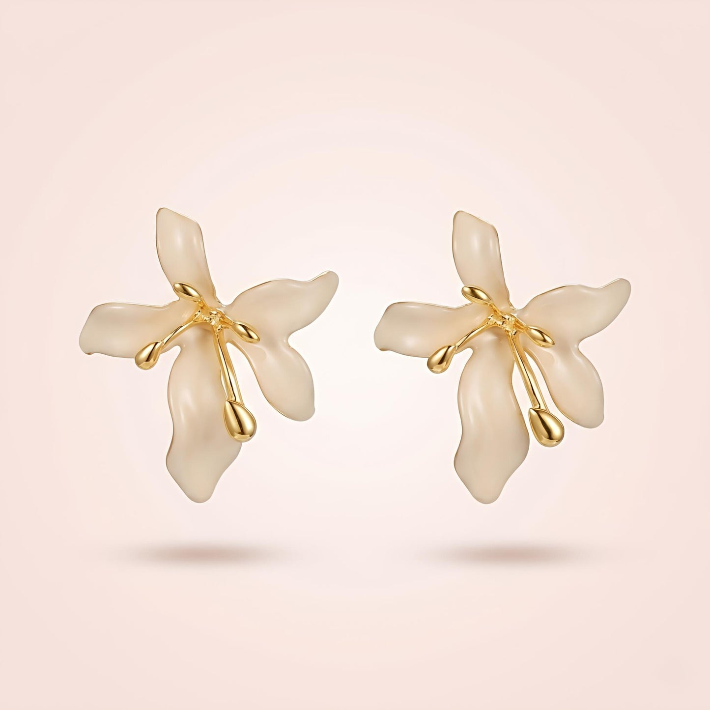 Ivory Bloom Studs Earrings
