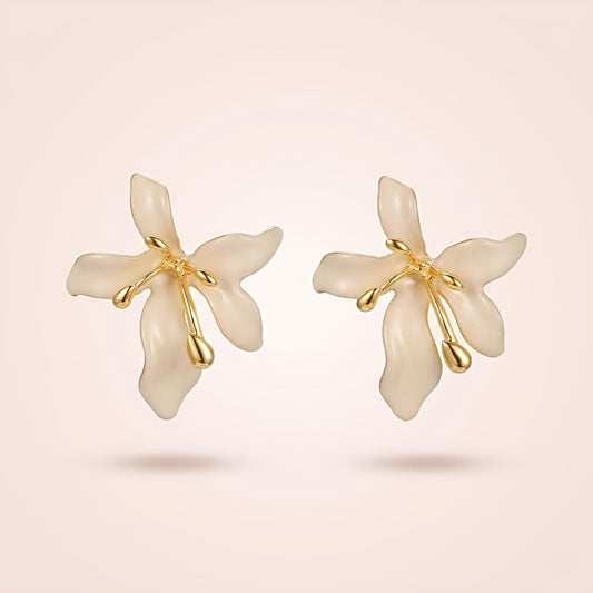 Ivory Bloom Studs Earrings